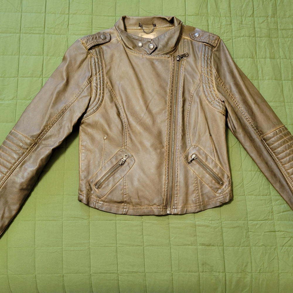 Faux Leather Biker Jacket